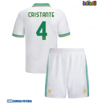 Camisa de Futebol AS Roma Bryan Cristante #4 Equipamento Alternativo Infantil 2025-26 Manga Curta (+ Calças curtas)